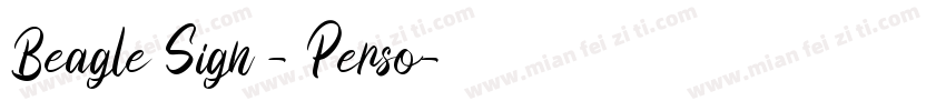 Beagle Sign - Perso字体转换